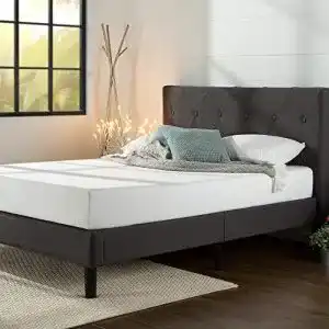 Bett 140×200 Zinus Shalini mit gepolsterter Oberfläche und 35 cm Höhe