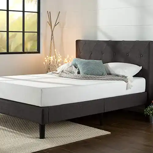 Bett 140×200 Zinus Shalini mit gepolsterter Oberfläche und 35 cm Höhe
