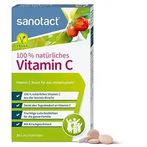 Vitamin C Lutschtabletten von Sanotact für Erwachsene und Kinder