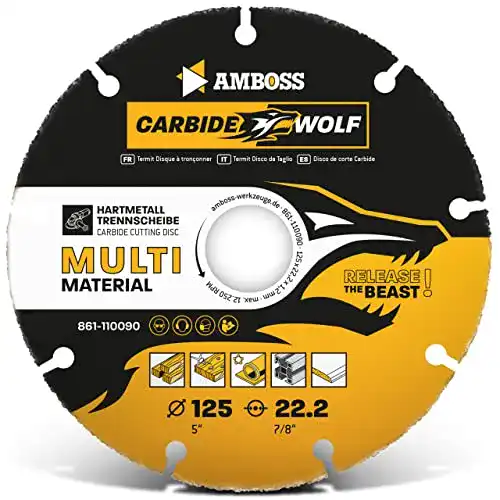Holzsägeblatt für Winkelschleifer 125 mm von Amboss Werkzeuge
