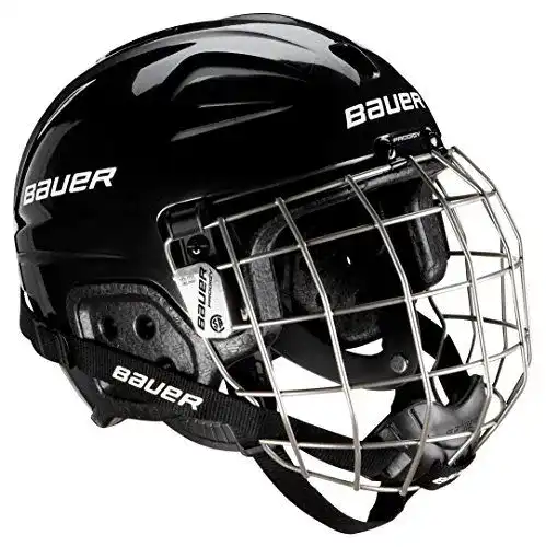Eishockeyhelm Bauer für Erwachsene mit Gitter in Schwarz, One Size