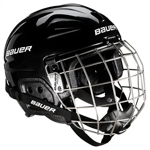 Eishockeyhelm Bauer für Erwachsene mit Gitter in Schwarz, One Size