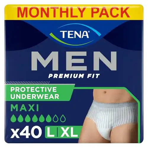 Tena Men Active Fit Pants Plus, 40 Stück – Einweghosen für Männer