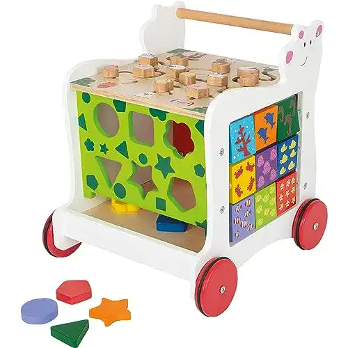Lauflernwagen Small Foot 11841 aus Holz mit Bärenmotiv