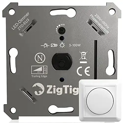 LED-Dimmer Zigtiger Schalter für 230V dimmbare LED und Halogenlampen