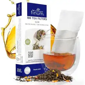Finum Teebeutel 100 Papierteefilter Größe S 7,9 x 3 x 17 cm