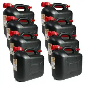 Benzinkanister 10 Liter Set von Bauprofi – 8 Stück KKS