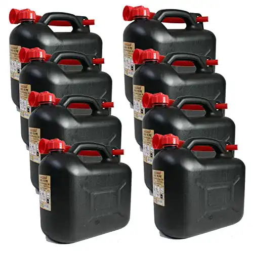 Benzinkanister 10 Liter Set von Bauprofi – 8 Stück KKS