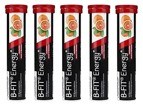 Vitamin-Brausetabletten B-FIT Energy mit Guarana, Taurin und Grüntee