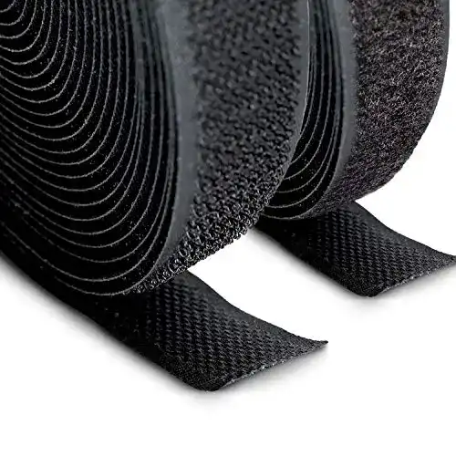 Klettband FrogJim zum Nähen und Basteln, schwarz, 20 mm breit