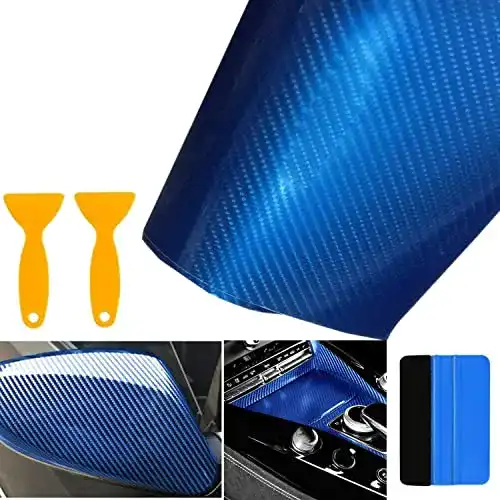Bangminda Carbon Autofolie 6D selbstklebend für Fahrzeuge