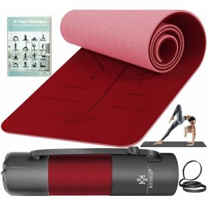 Yogamatte TPE Kesser Gymnastikmatte mit Tragegurt rutschfest