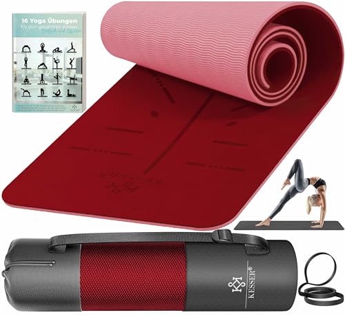 Yogamatte TPE Kesser Gymnastikmatte mit Tragegurt rutschfest