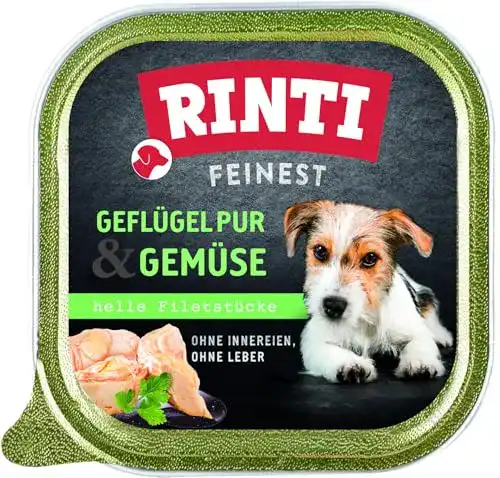 Rinti Hundefutter Feinest Geflügel und Gemüse im Vergleich