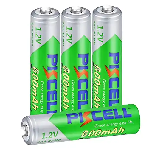 PKCELL AAA Akku Wiederaufladbare Batterien NIMH 1,2V 600mAh