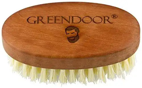 Bartbürste Greendoor Vegan aus Birnbaumholz, 90 x 50 mm