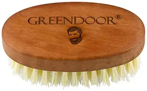 Bartbürste Greendoor Vegan aus Birnbaumholz, 90 x 50 mm