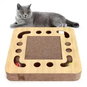 Fummelbrett für Katzen von Nobleza – Interaktives Kratzbrett mit Minze
