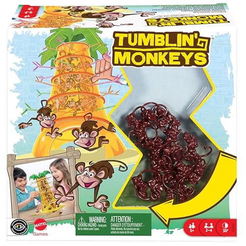 Mattel Games SOS Affenalarm Spiel für Kinder ab 5 Jahren