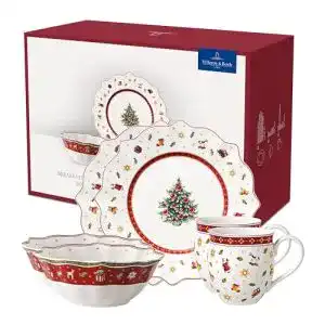 Weihnachtsgeschirr von Villeroy & Boch – Toy’s Delight Frühstücksservice für zwei Personen