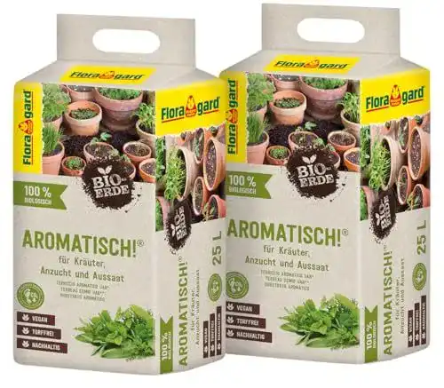 Anzuchterde Floragard Bio-Erde Aromatisch 2×25 Liter