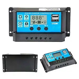 Solarladeregler Y&H 10A für 12V/24V Systeme mit USB-Ausgang und LCD-Anzeige