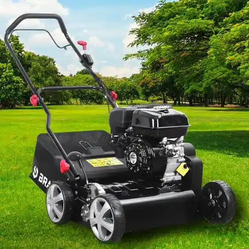 Benzin Vertikutierer mit 4-Takt Motor 3,6kW für Rasenflächen bis 2000 m²