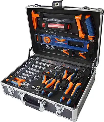 Elektriker Werkzeugkoffer DEXTER mit 130 Teilen für Heimwerker