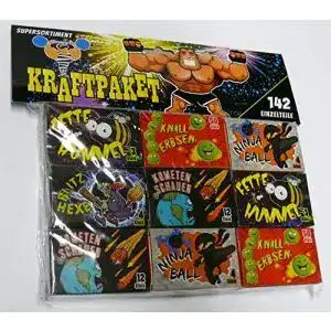 Jugendfeuerwerk Startrade Feuerwerk Kraftpaket mit 142 Einzelteilen