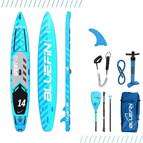 Bluefin SUP 14′ Sprint Stand Up Paddle Board Kit in Blau