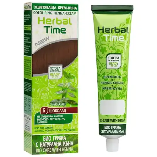 Pflanzenhaarfarbe Herbal Time Henna Farbcreme für Haare