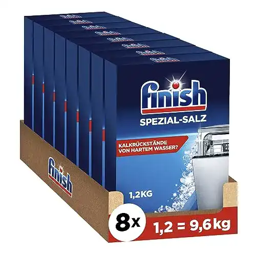 Spülmaschinensalz Finish Spezial-Salz im Multipack 8 x 1,2 kg