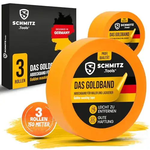 Schmitz.Tools Goldband Malerkrepp Abklebeband für Renovierungsarbeiten