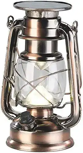 Sturmlaterne Lunartec Solarlampe mit dimmbaren LEDs