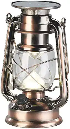 Sturmlaterne Lunartec Solarlampe mit dimmbaren LEDs
