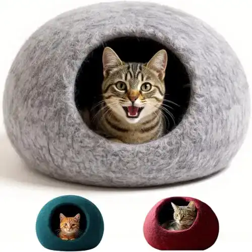 Katzenhöhle ecocasa Katzenbett XL für große Katzen