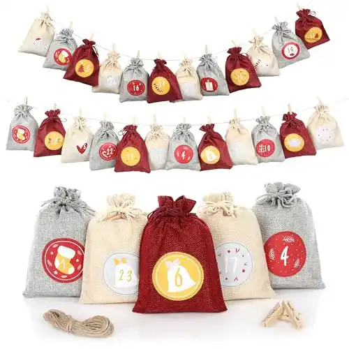 Adventskalender Säckchen Nordstern zum Befüllen