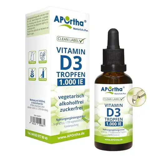 Vitamin D3 Tropfen von APOrtha, 1000 I.E. pro Tropfen