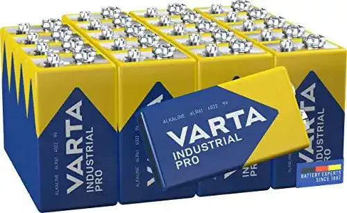 Varta 9V Blockbatterien Set, 20 Stück, Industriequalität