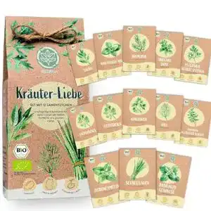 Kräuter Samen Set von Loveplants Bio Kräutersamen für Küche und Garten