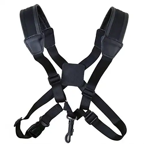 Saxophongurt Lcwrop aus Qualitätsleder mit Cross Strap
