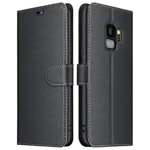 Samsung Galaxy S9 Hülle von Elesnow PU Leder Flip Wallet Schutzhülle