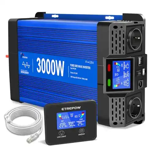Wechselrichter 3000 W ETREPOW 3000W/6000W 24V auf 230V