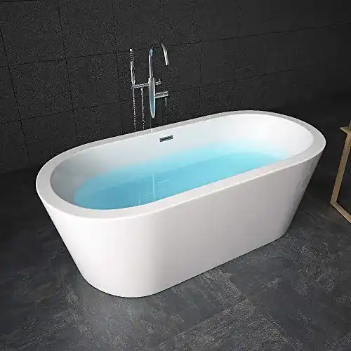 Freistehende Badewanne Tronitechnik PIPERI 168 x 80 x 60 cm aus Acryl