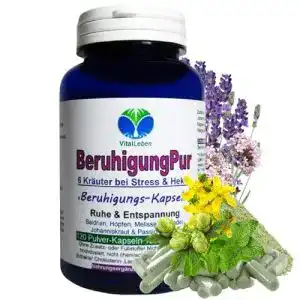 Pflanzliche Beruhigungsmittel VitalLeben Beruhigung Pur 120 Kapseln