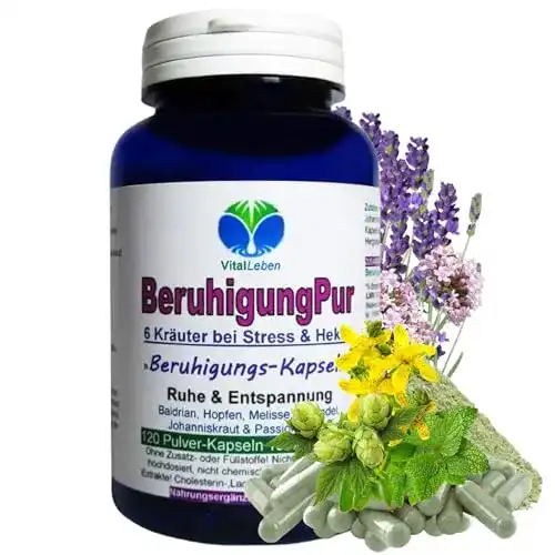 Pflanzliche Beruhigungsmittel VitalLeben Beruhigung Pur 120 Kapseln