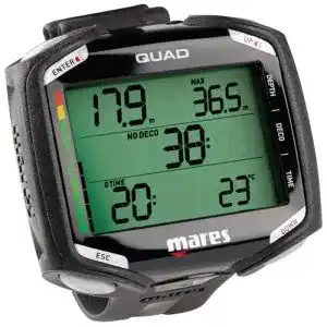 Tauchcomputer Mares Quad mit Multi-Blend-Funktion und Großbildanzeige