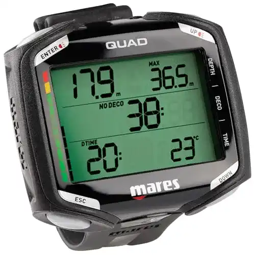 Tauchcomputer Mares Quad mit Multi-Blend-Funktion und Großbildanzeige