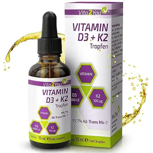 Vitamin D3 und K2 Tropfen von Vita2You