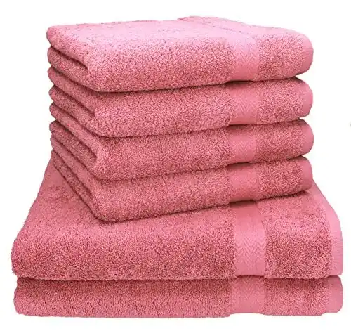 Betz Premium Handtuch-Set 6-teilig in Altrosa